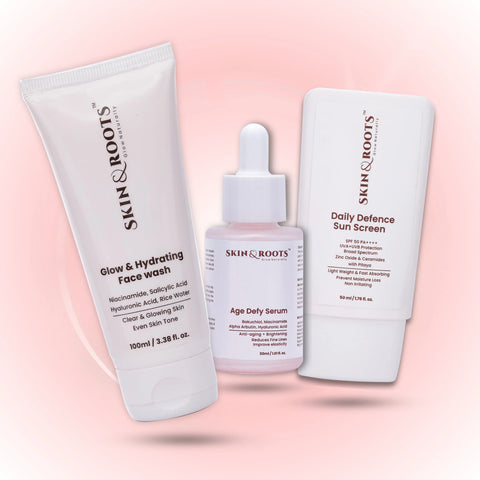 Shielded Skin Combo : Glow & Hydrating Face wash + Age Defy Serum + Daily Defence Sun screen