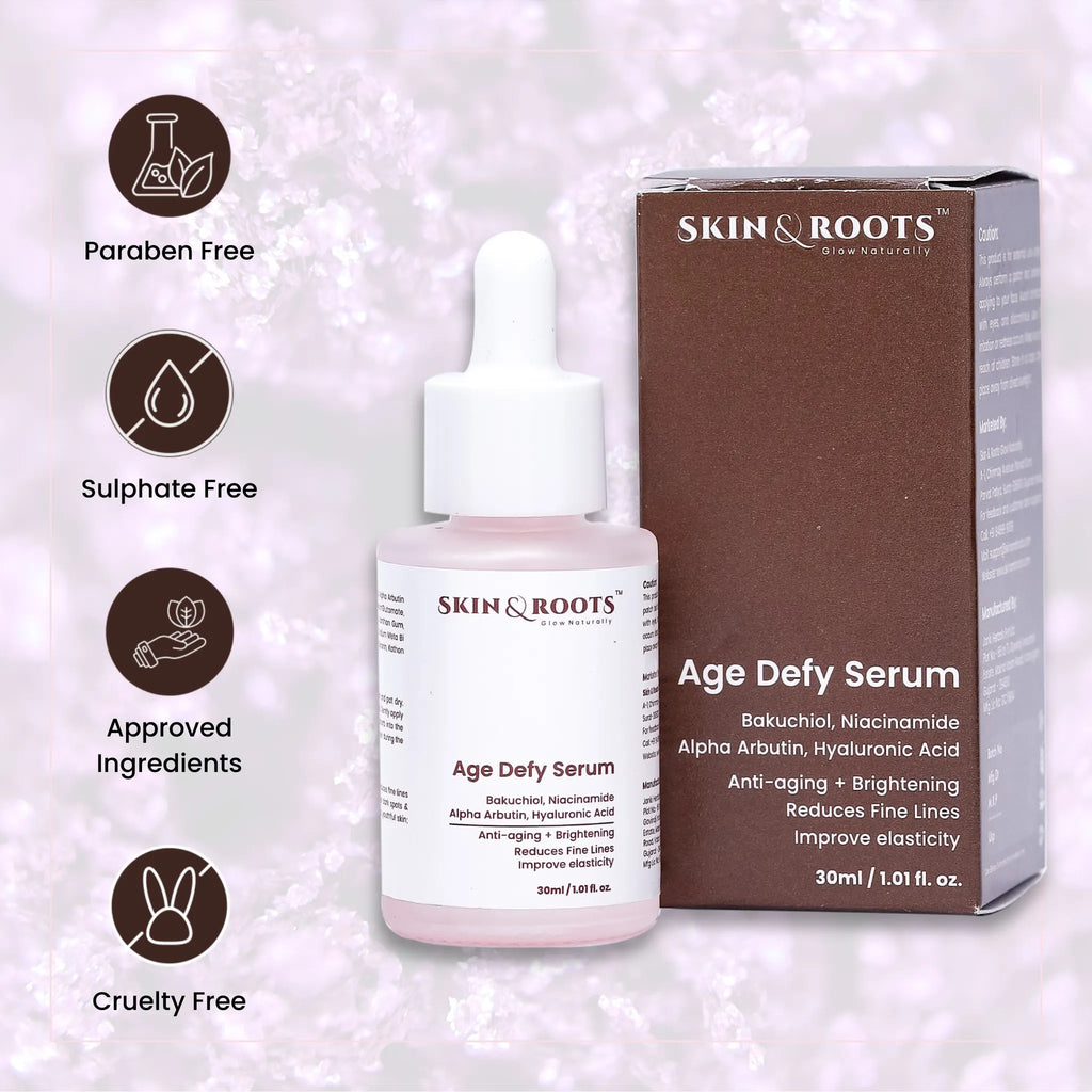 Age Defy Serum | 10% Niacinamide & 0.2% Bakuchiol | Anti-Aging & Brightening