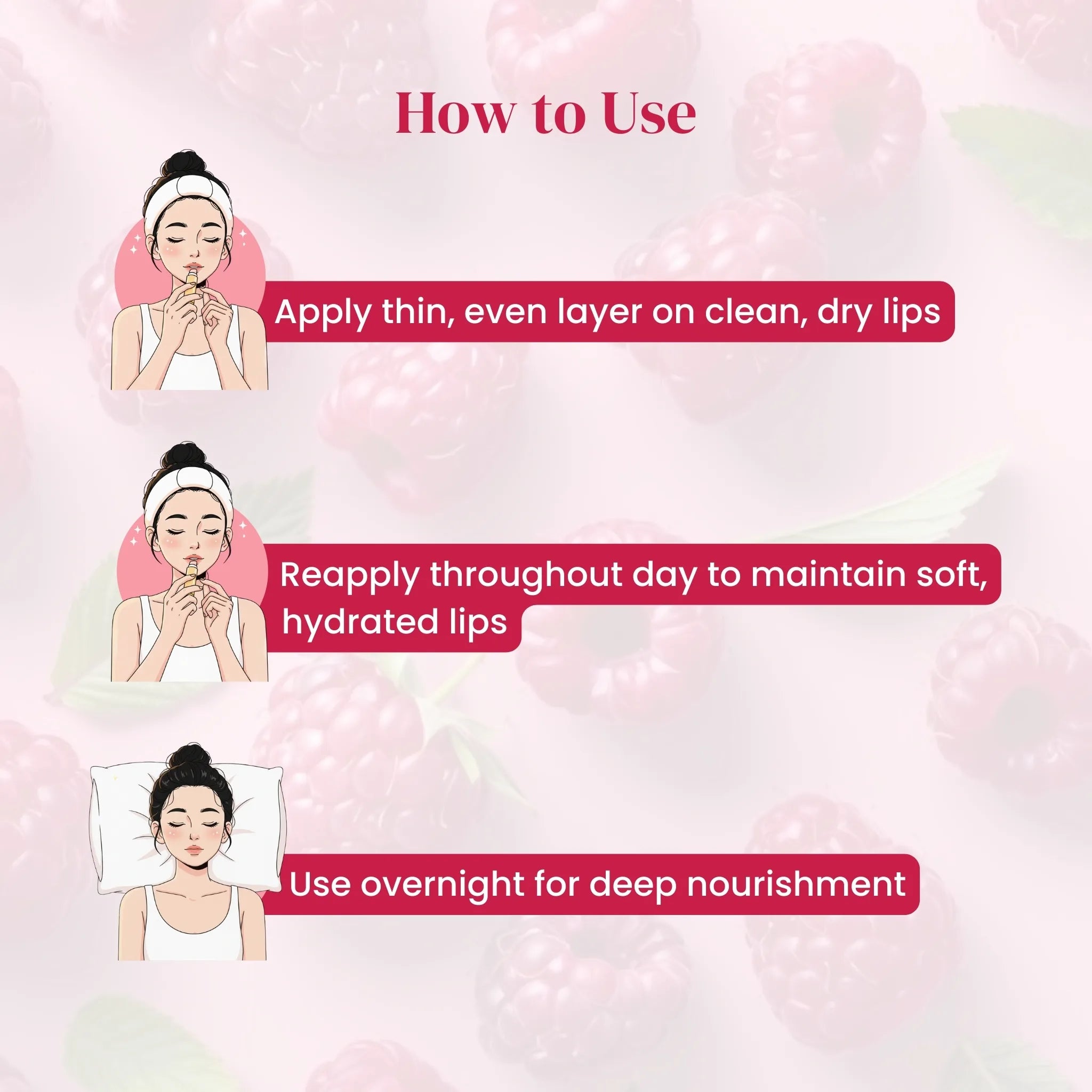 Raspberry Velvet Kiss Tinted Lip Balm | Ceramide & Peptide | Healing & Hydrate Lips