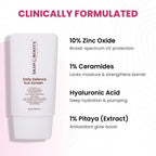 Daily Defence Sun Screen | Zinc Oxide & Ceramides | Light Weight & Fast Absorbing | SPF 50 PA++++