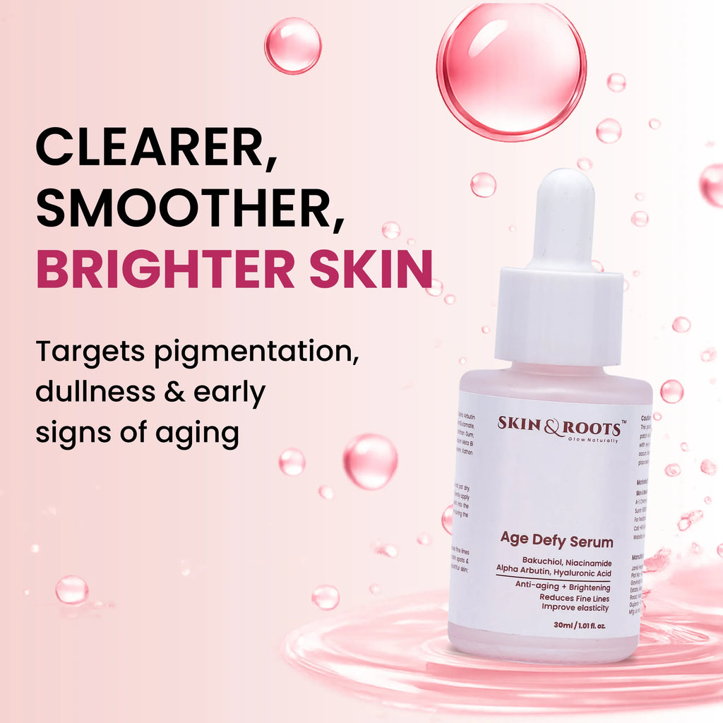 Age Defy Serum | 10% Niacinamide & 0.2% Bakuchiol | Anti-Aging & Brightening