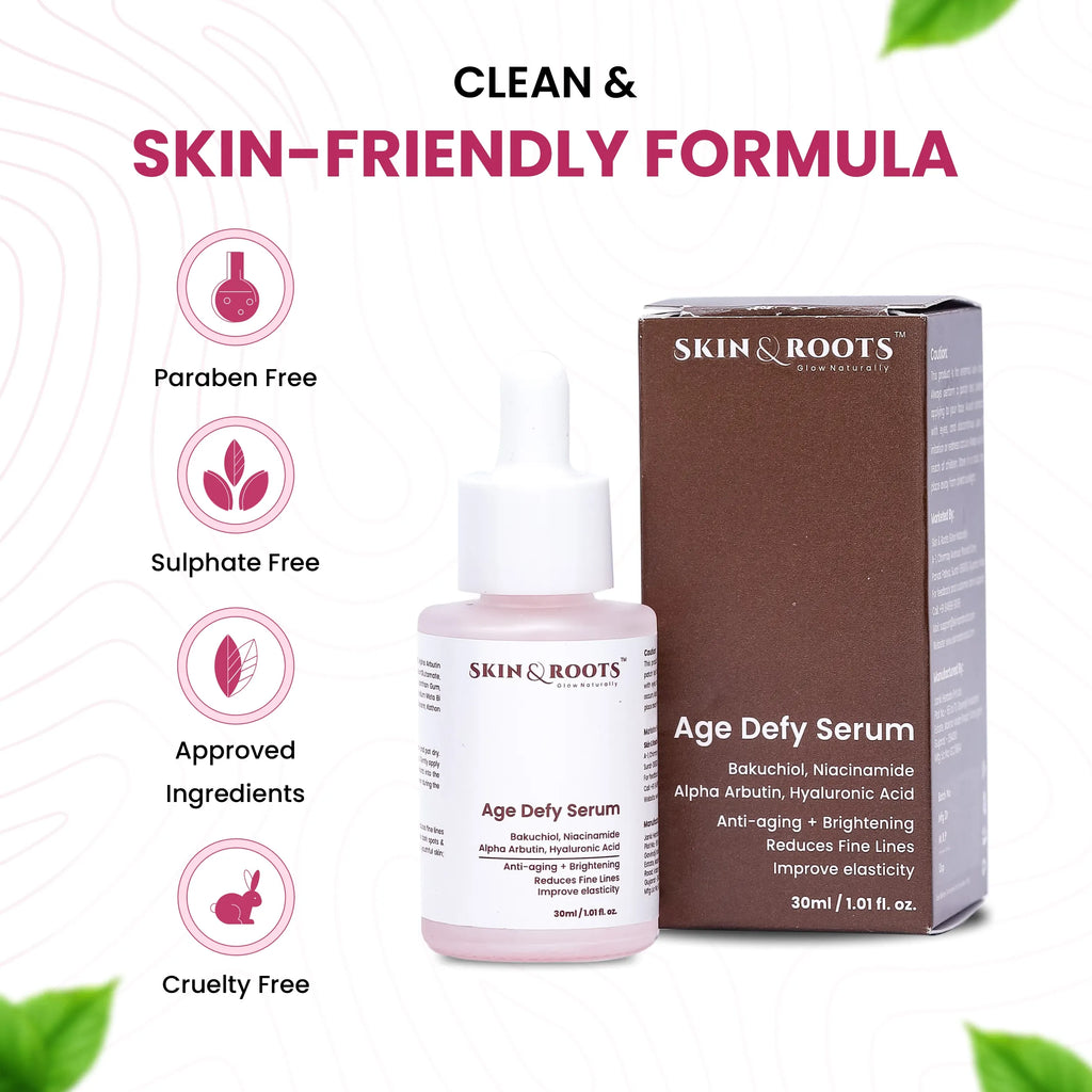 Age Defy Serum | 10% Niacinamide & 0.2% Bakuchiol | Anti-Aging & Brightening