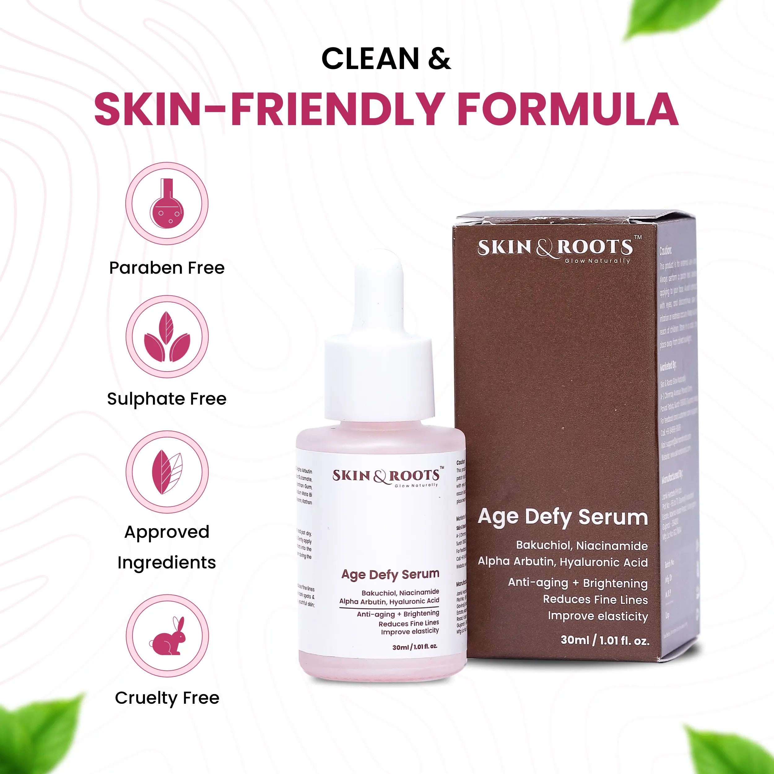 Age Defy Serum | 10% Niacinamide & 0.2% Bakuchiol | Anti-Aging & Brightening