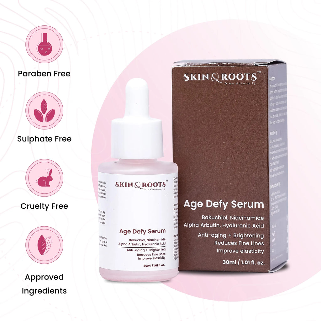 Age Defy Serum | 10% Niacinamide & 0.2% Bakuchiol | Anti-Aging & Brightening