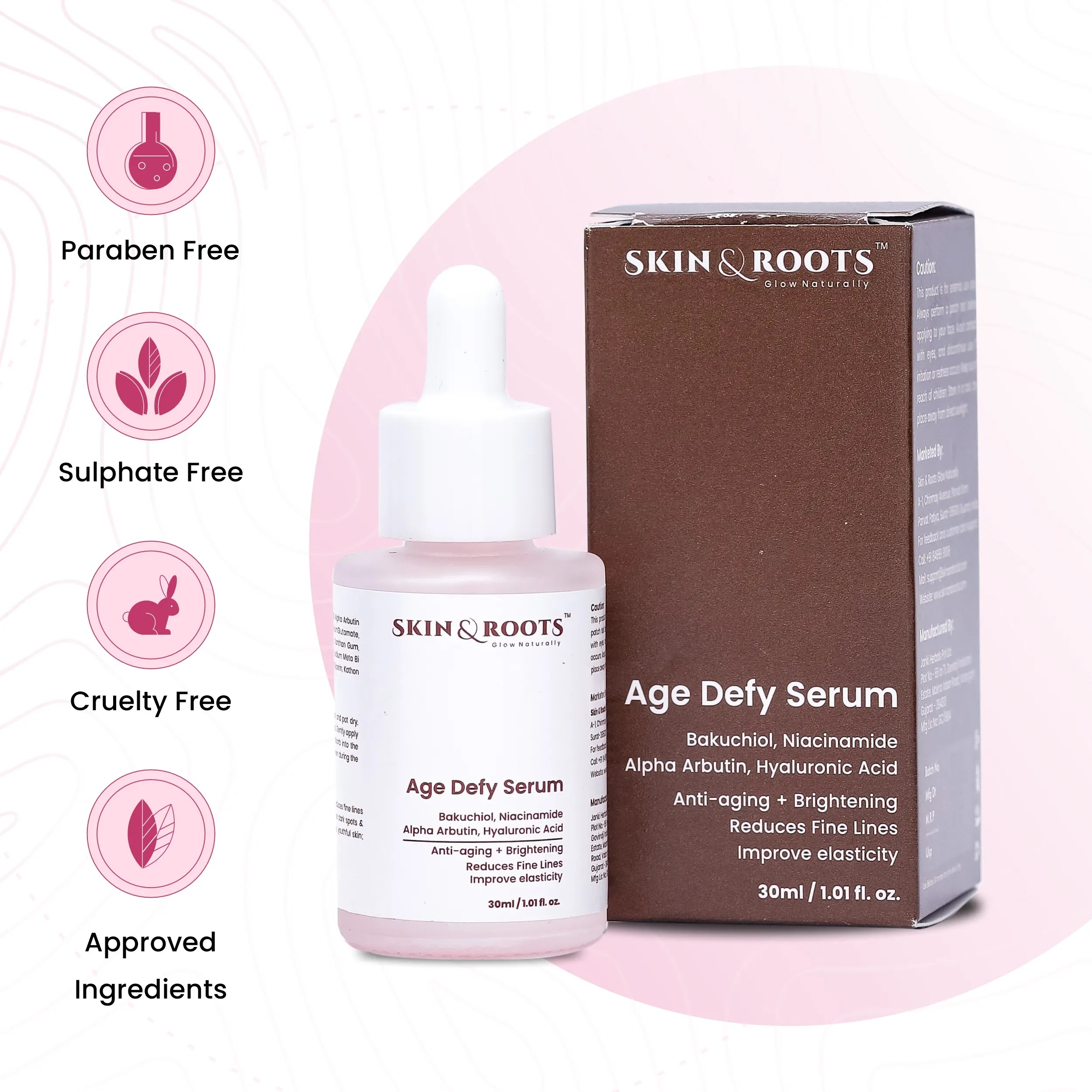 Age Defy Serum | 10% Niacinamide & 0.2% Bakuchiol | Anti-Aging & Brightening