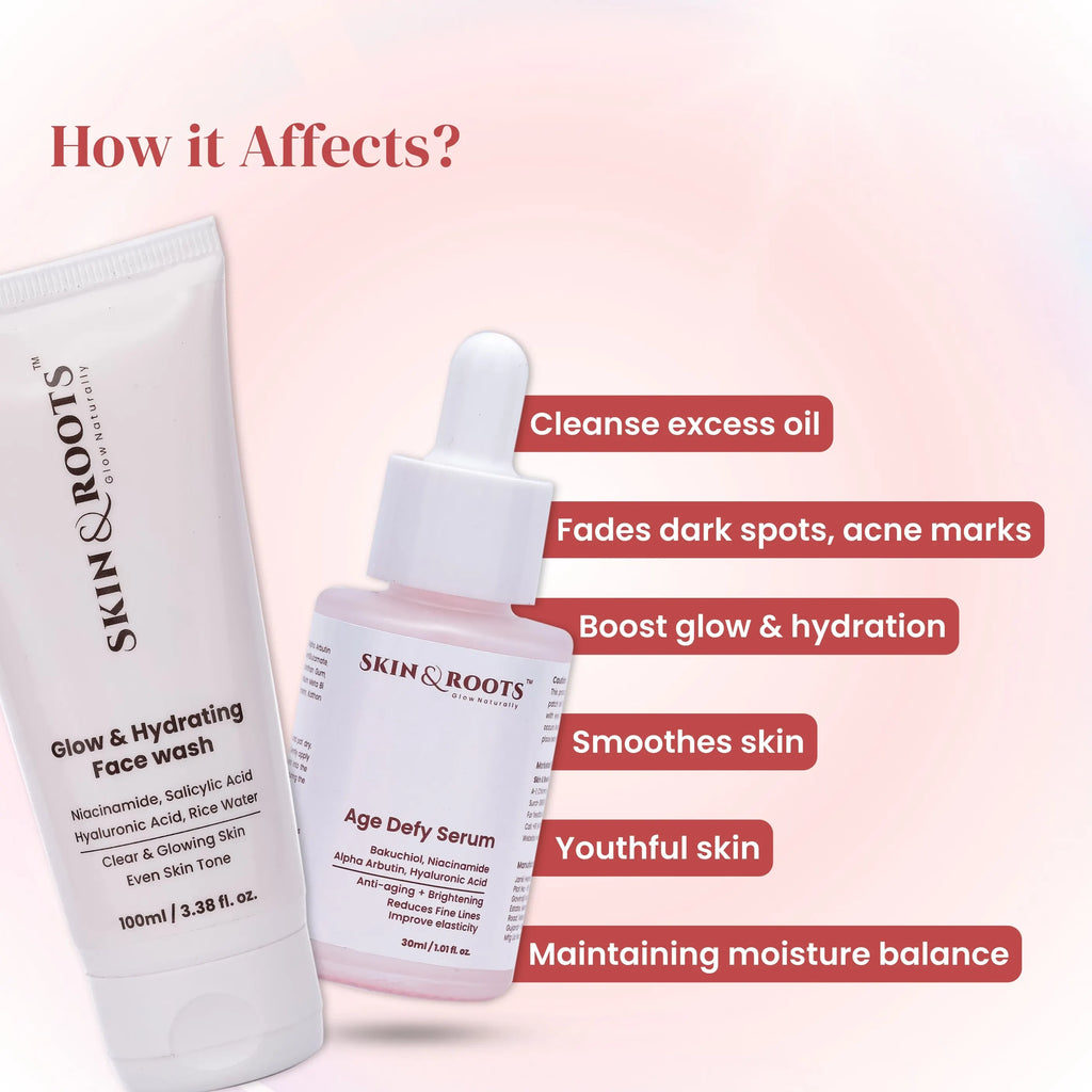 Skin Brightening Duo : Glow & Hydrating Face Wash + Age Defy Serum