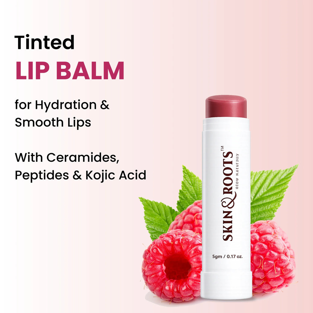 Raspberry Velvet Kiss Tinted Lip Balm | Ceramide & Peptide | Healing & Hydrate Lips