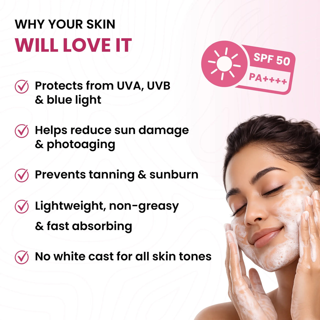 Daily Defence Sun Screen | Zinc Oxide & Ceramides | Light Weight & Fast Absorbing | SPF 50 PA++++