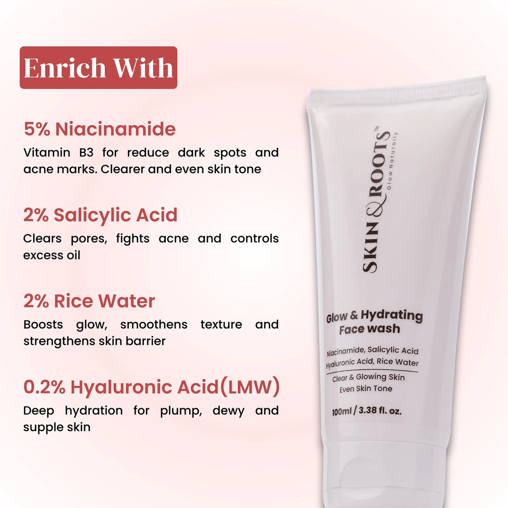 Summer Essential Duo : Glow & Hydrating Face Wash + Daily Defence Sunscreen | SPF 50 PA++++