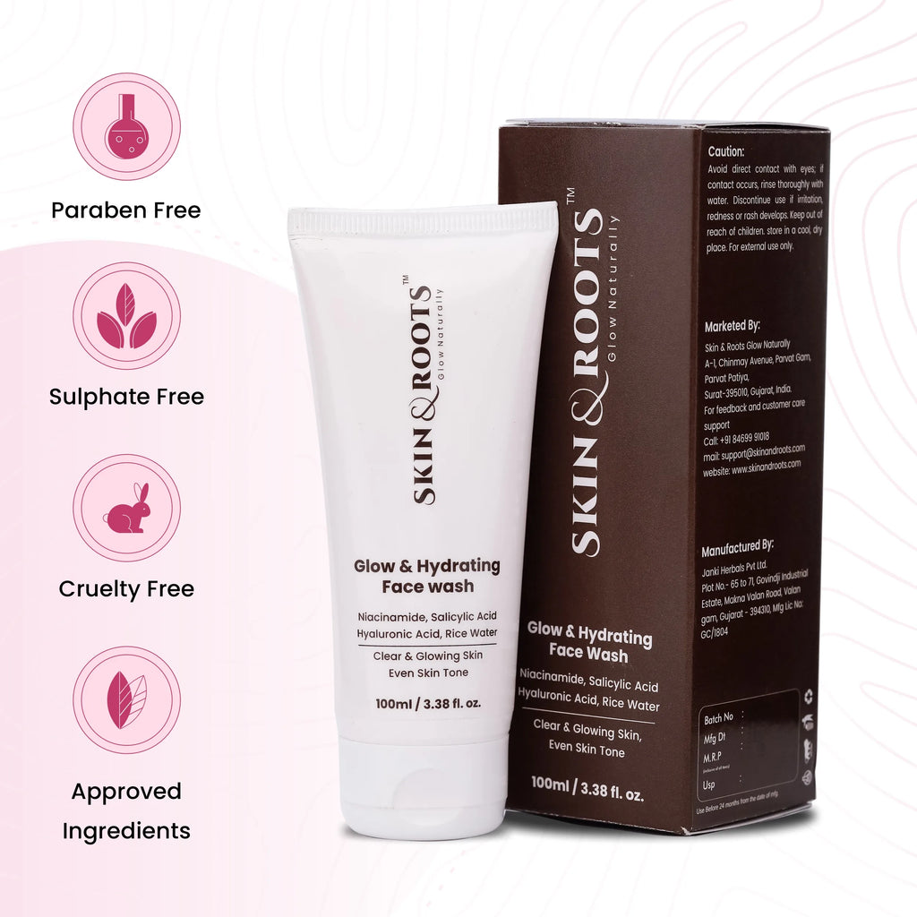 Glow & Hydrating Face Wash | 5% Niacinamide & 2% Salicylic Acid | Clear and Even Skin